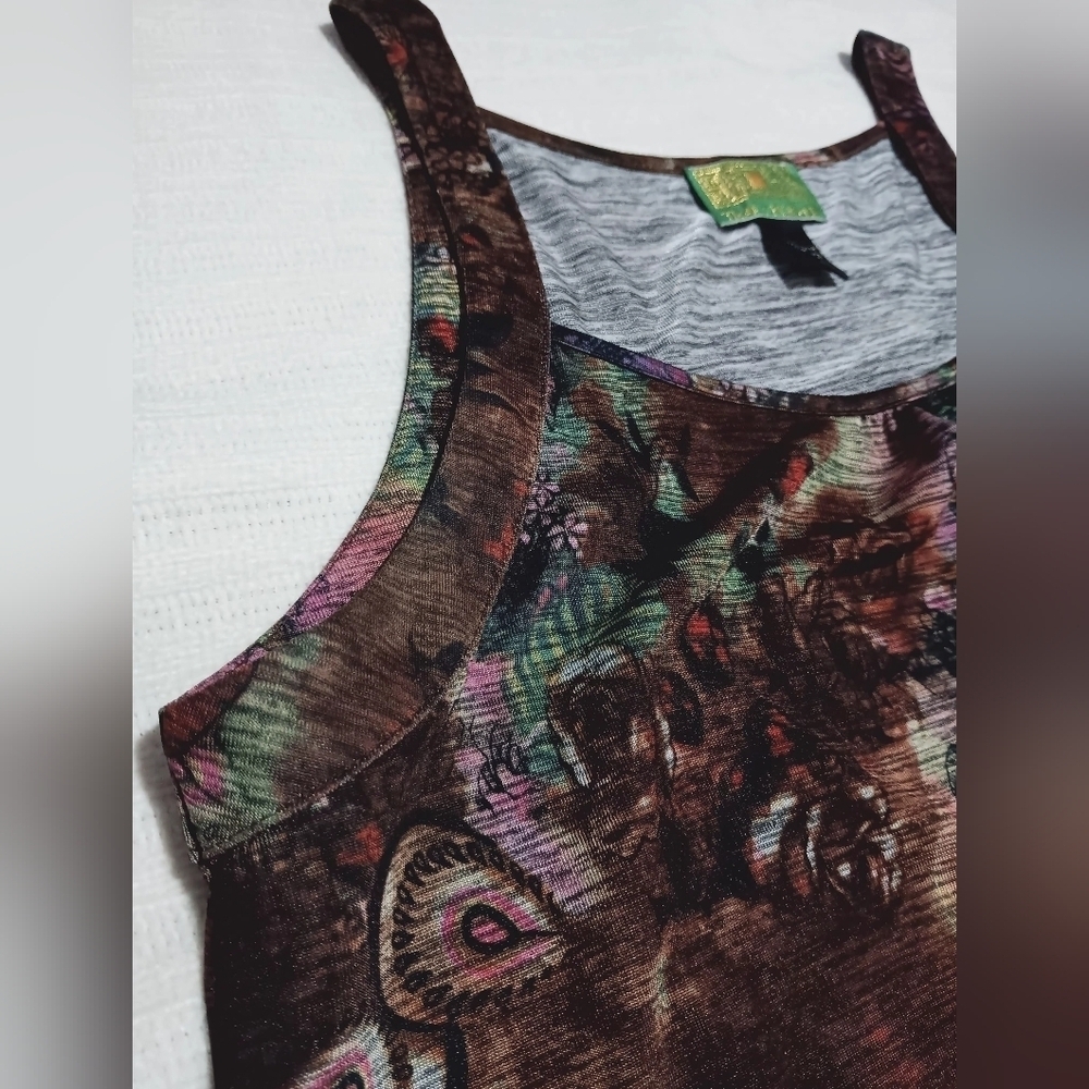 EUC TRACY PORTER Floral Sleeveless Top - Multicolor Size 8-10 - Picture 4 of 9